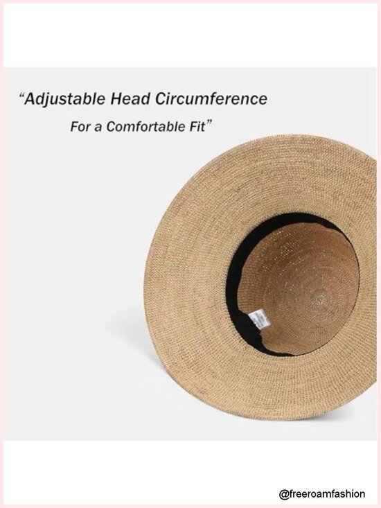 Natural Raffia Straw Bucket Hat Foldable Summer Sun Hat Beach Travel main image 6